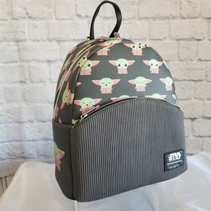 Loungefly Star Wars Mandalorian Grogu Mini Backpack Bag Green New